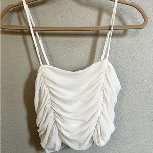 White tank XL, runs small, adjustable straps